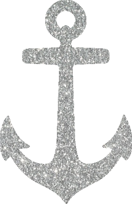 Silver Glitter Anchor
