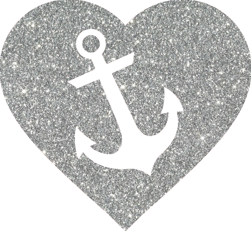 Silver Glitter Heart