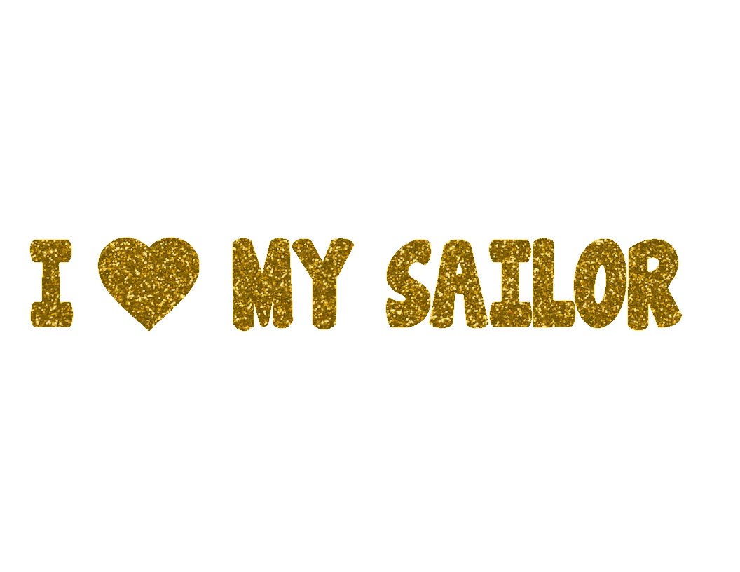 Gold Glitter I "Heart" My Sailor